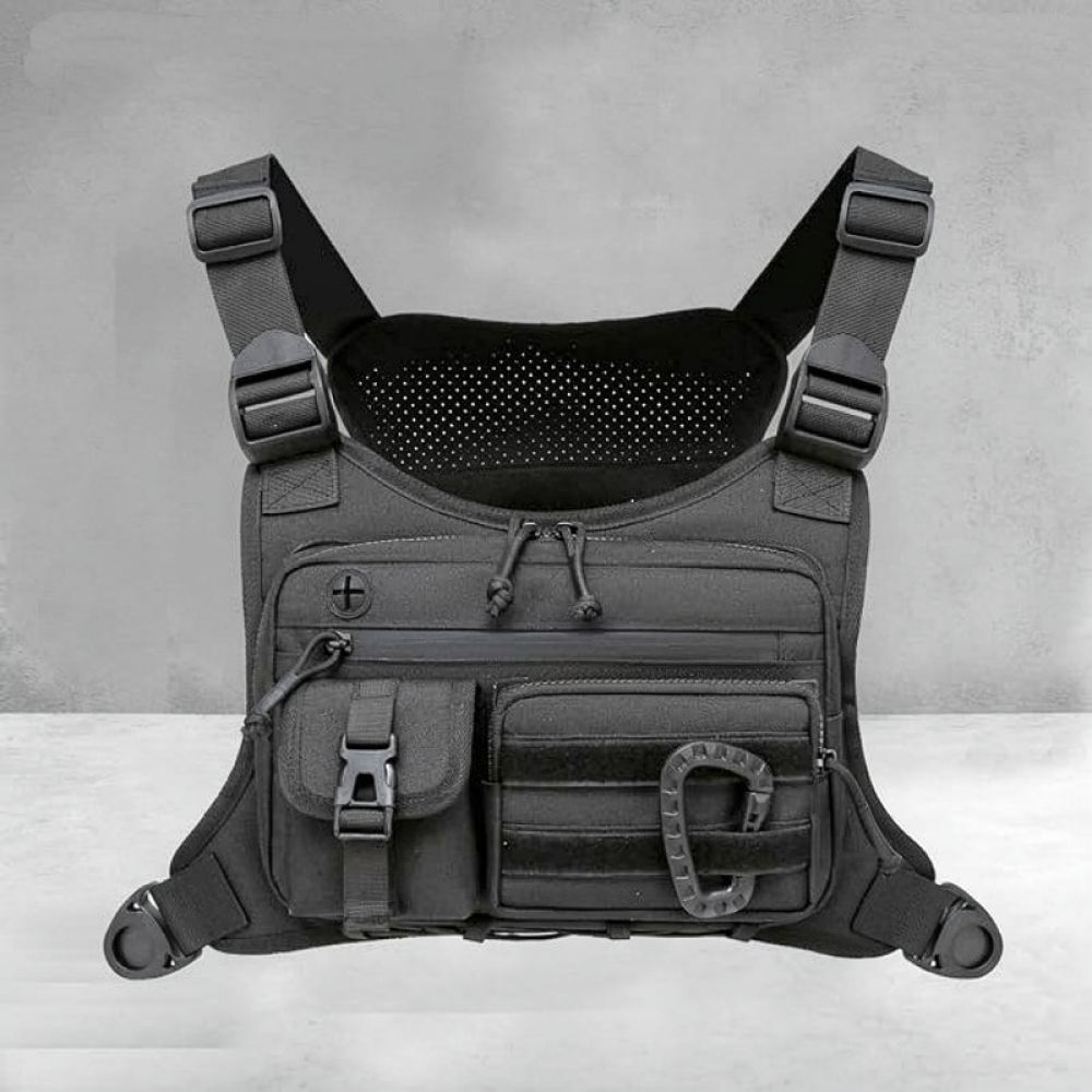 Outdoor Sport Climbing Gear - メンズ用タクティカルチェストバッグ、オックスフォード素材、耐久性に優れたアウトドア用具。スポーツ、ハイキング、登山、サイクリングなど、様々な用途に対応できる多機能パック。