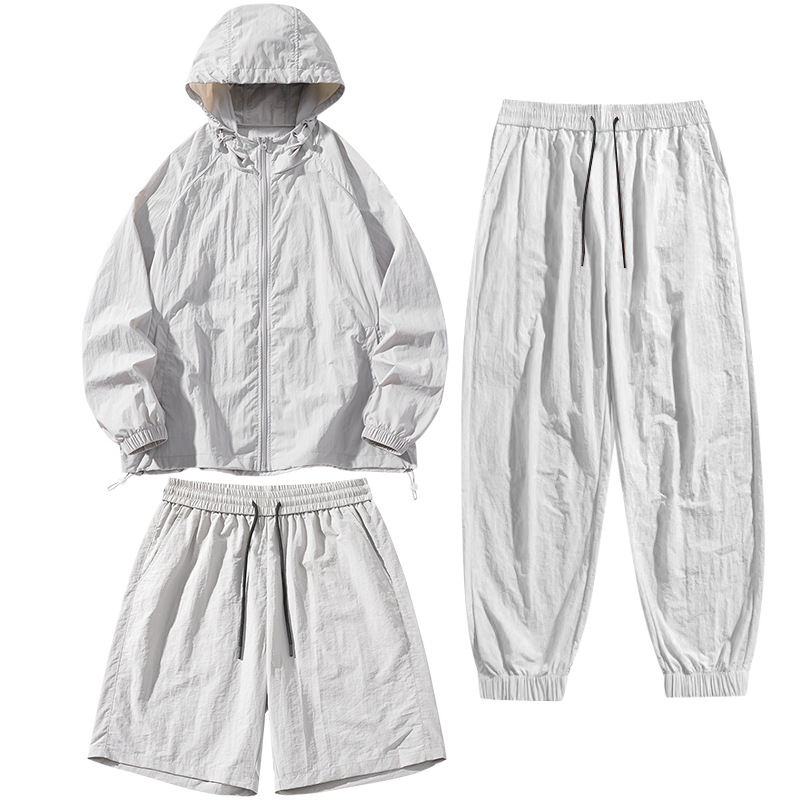 Outdoor Sport Climbing Gear - 男女兼用、紫外線対策、アウトドアスポーツ用、ナイロン製、アイスシルク素材、通気性、帽子付き、春・夏・秋、クライミング・ハイキング用具